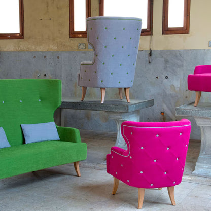 Donna Light Grey Armchair by Domingo Salotti