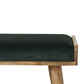 Artisan Emerald Velvet Tray Style Footstool