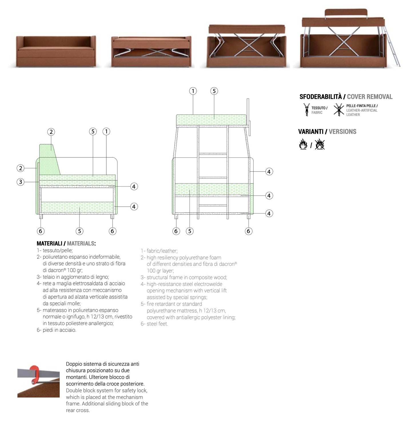 Ermes 3-Seater Sofa by Domingo Salotti