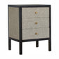 Faux Leather Solid Wood Bedside