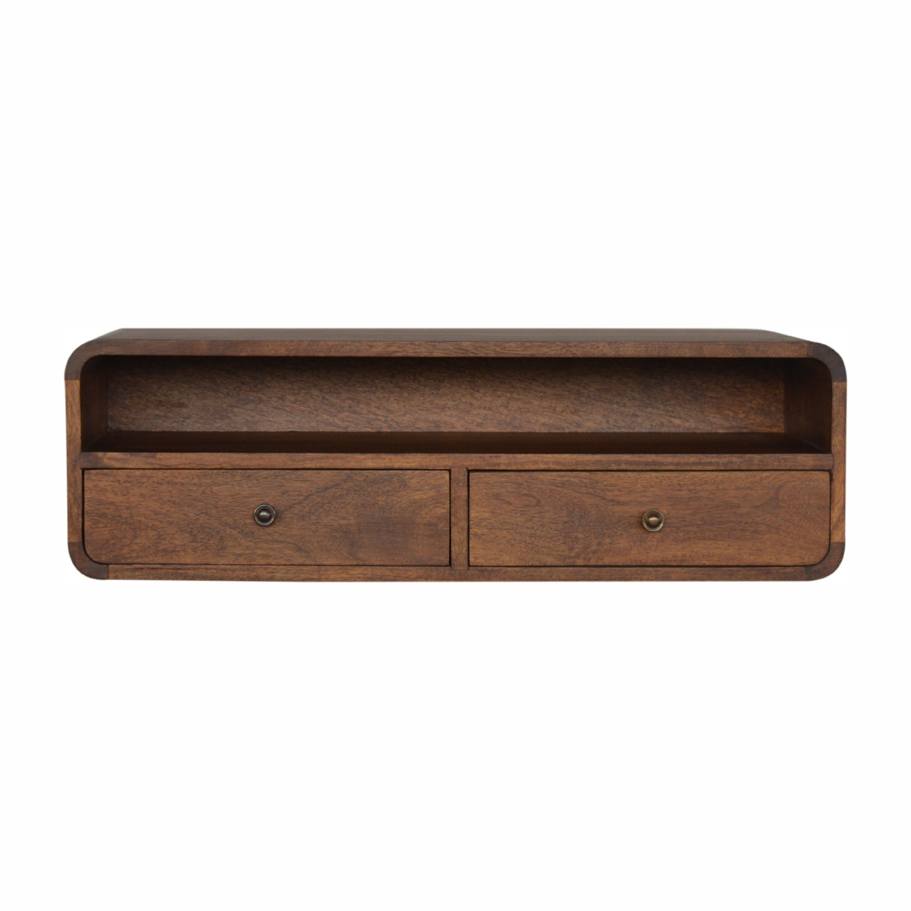 Floating Chestnut Open Wooden Console