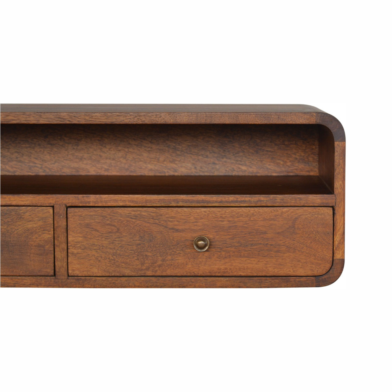 Floating Chestnut Open Wooden Console