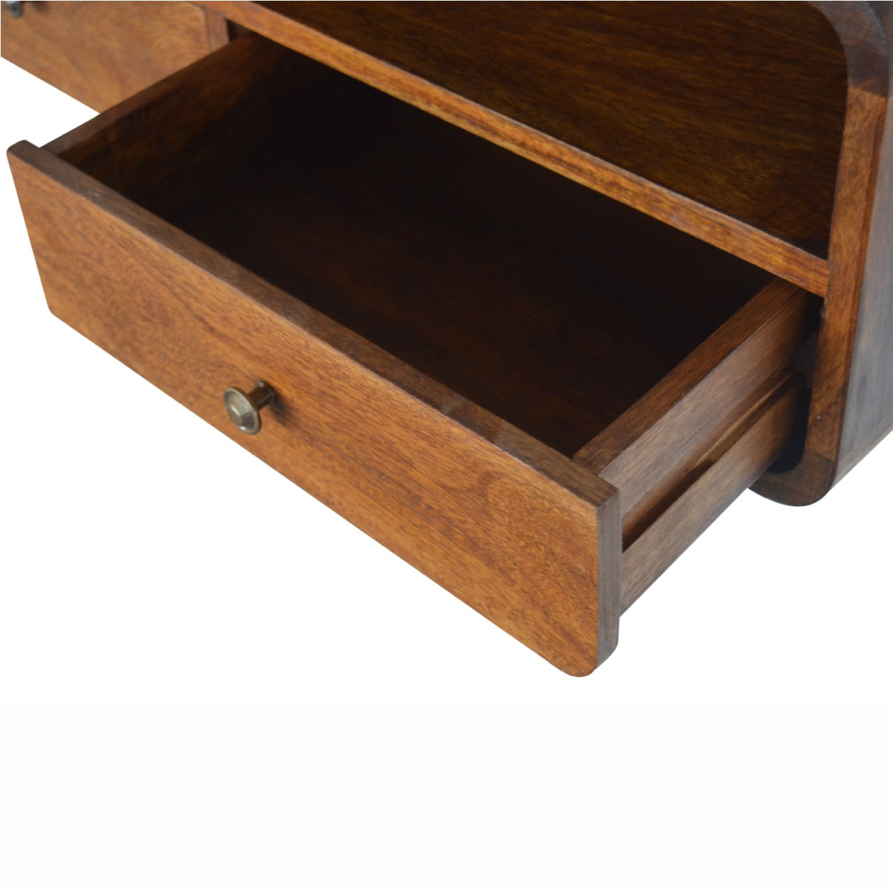 Floating Chestnut Open Wooden Console