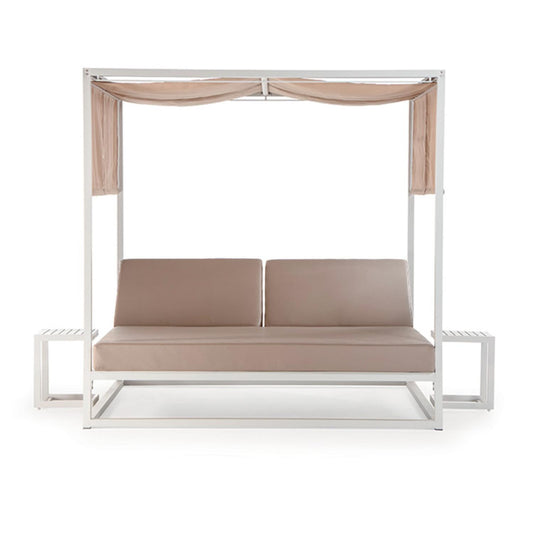 Grattoni Antigua Outdoor Daybed - Aluminium Frame with Adjustable Back & Tent