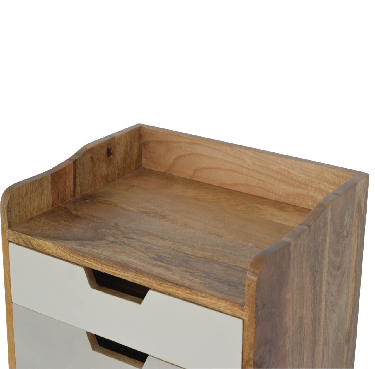 Grey and White Gradient Bedside Table by Artisan Furniture