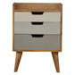 Grey and White Gradient Bedside Table by Artisan Furniture