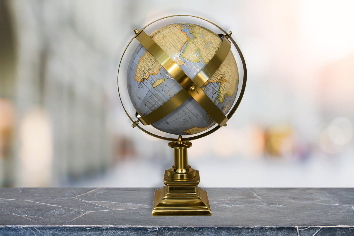 Artisan Grey Globe with Gold Frame