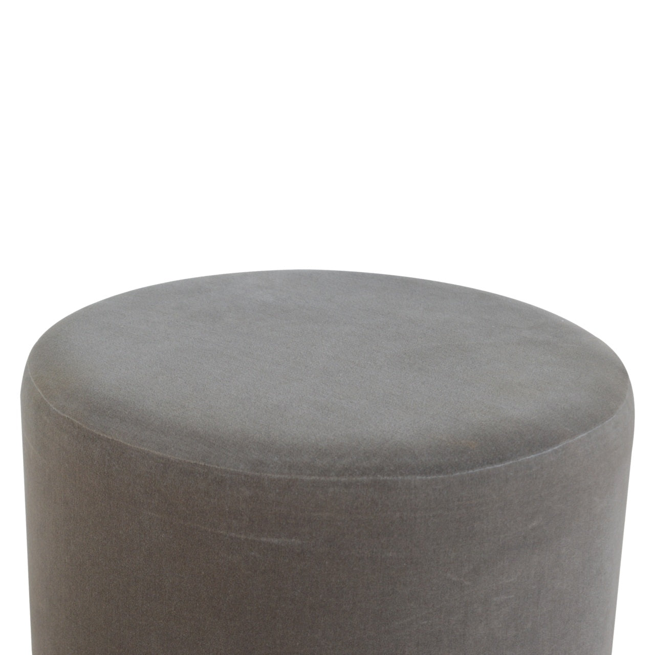 Grey Velvet Footstool with Gold Base by Artisan Furniture