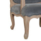 Artisan Grey Velvet French Style Wooden Chair