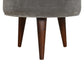 Grey Velvet Nordic Style Solid Wood Footstool