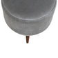 Grey Velvet Nordic Style Solid Wood Footstool