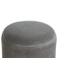 Grey Velvet Nordic Style Solid Wood Footstool