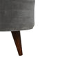 Grey Velvet Nordic Style Solid Wood Footstool