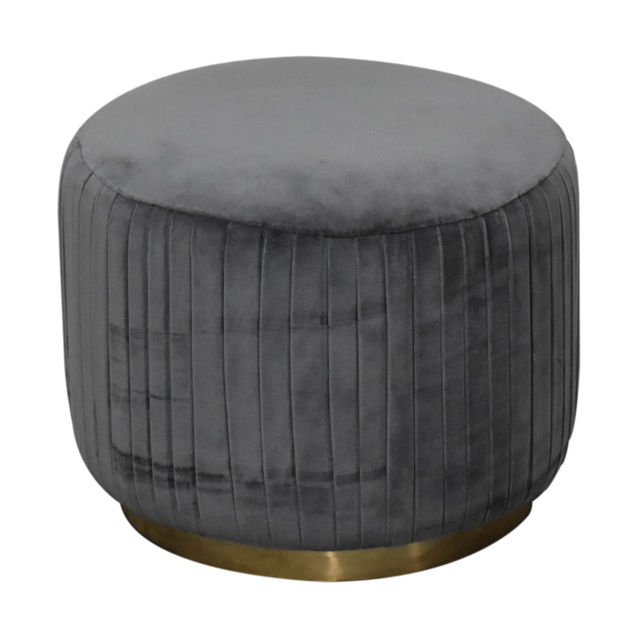 Grey on sale pleated ottoman