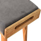 Artisan Grey Velvet Tray Style Footstool