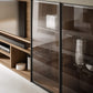 Bookcase TV Media Unit HNL027 with Glass Doors Modules