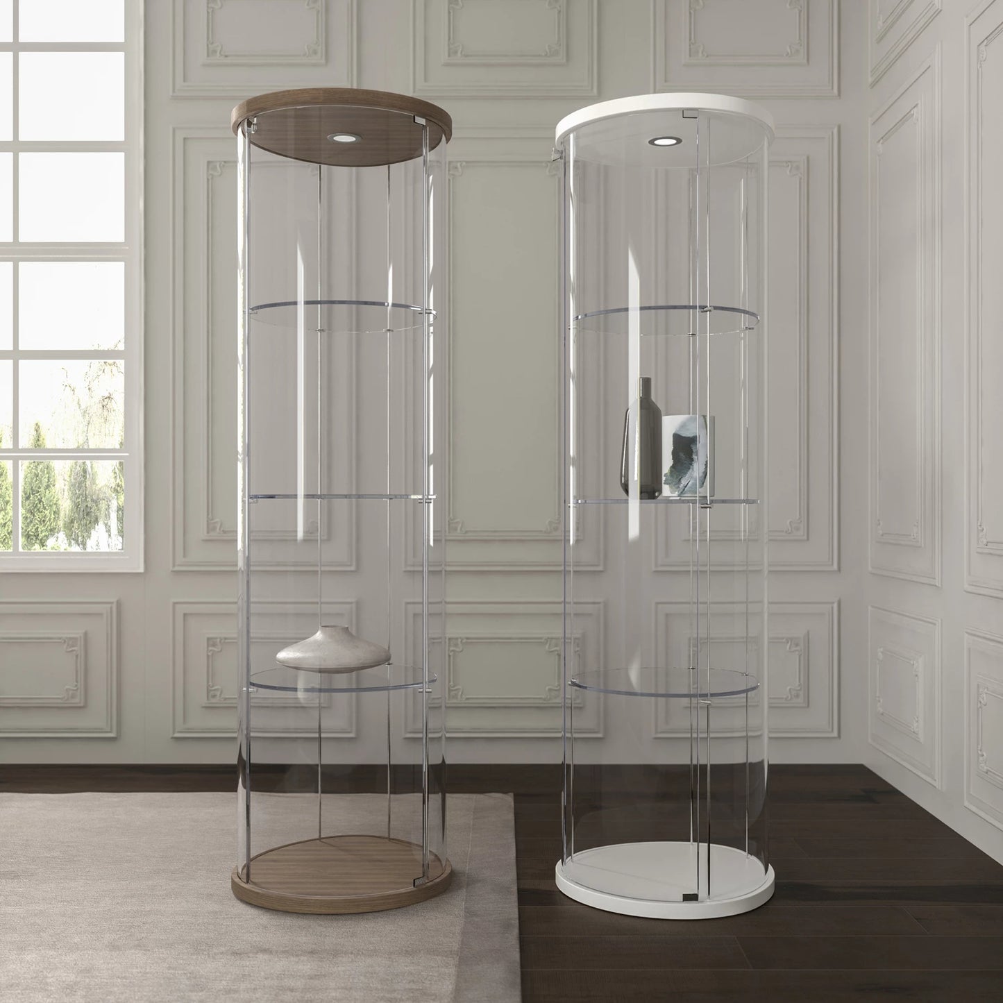 Elegant Ego Round Glass Display Case