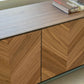 Aira Wood Sideboard with LED and Glass Accents