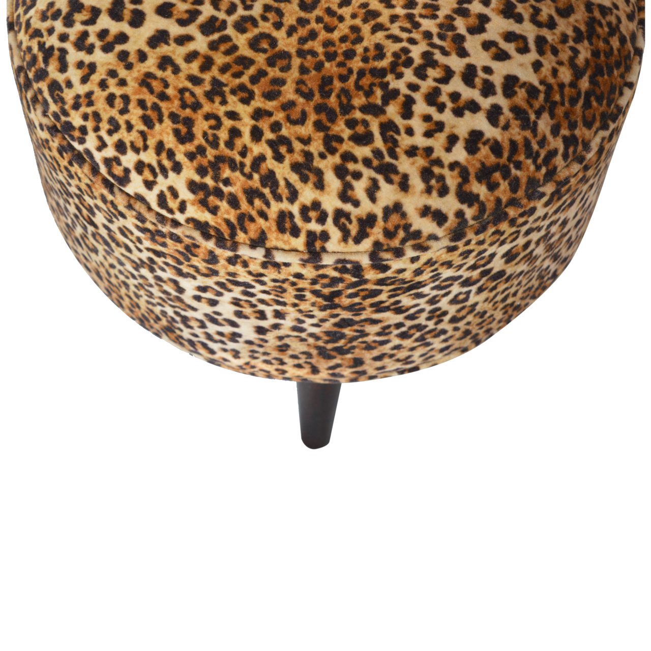 Leopard Nordic Style Solid Wood Footstool