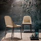 Malva Parisian-Inspired Leather Chair with Ash Wood Legs