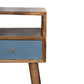 Mini Blue Hand Painted Solid Wood Bedside