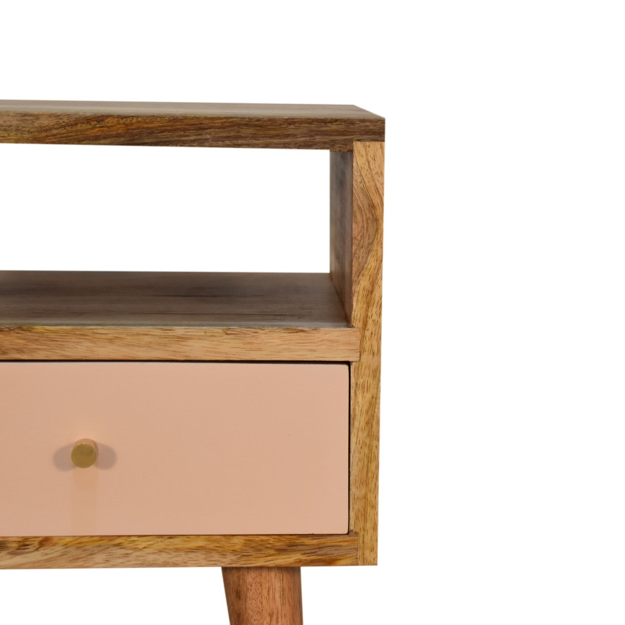 Mini Blush Hand Painted Solid Wood Bedside