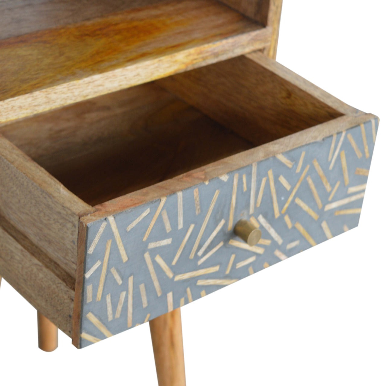 Mini Cement Chip Drawer Solid Wood Bedside