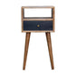 Mini Navy Blue Hand Painted Solid Wood Bedside