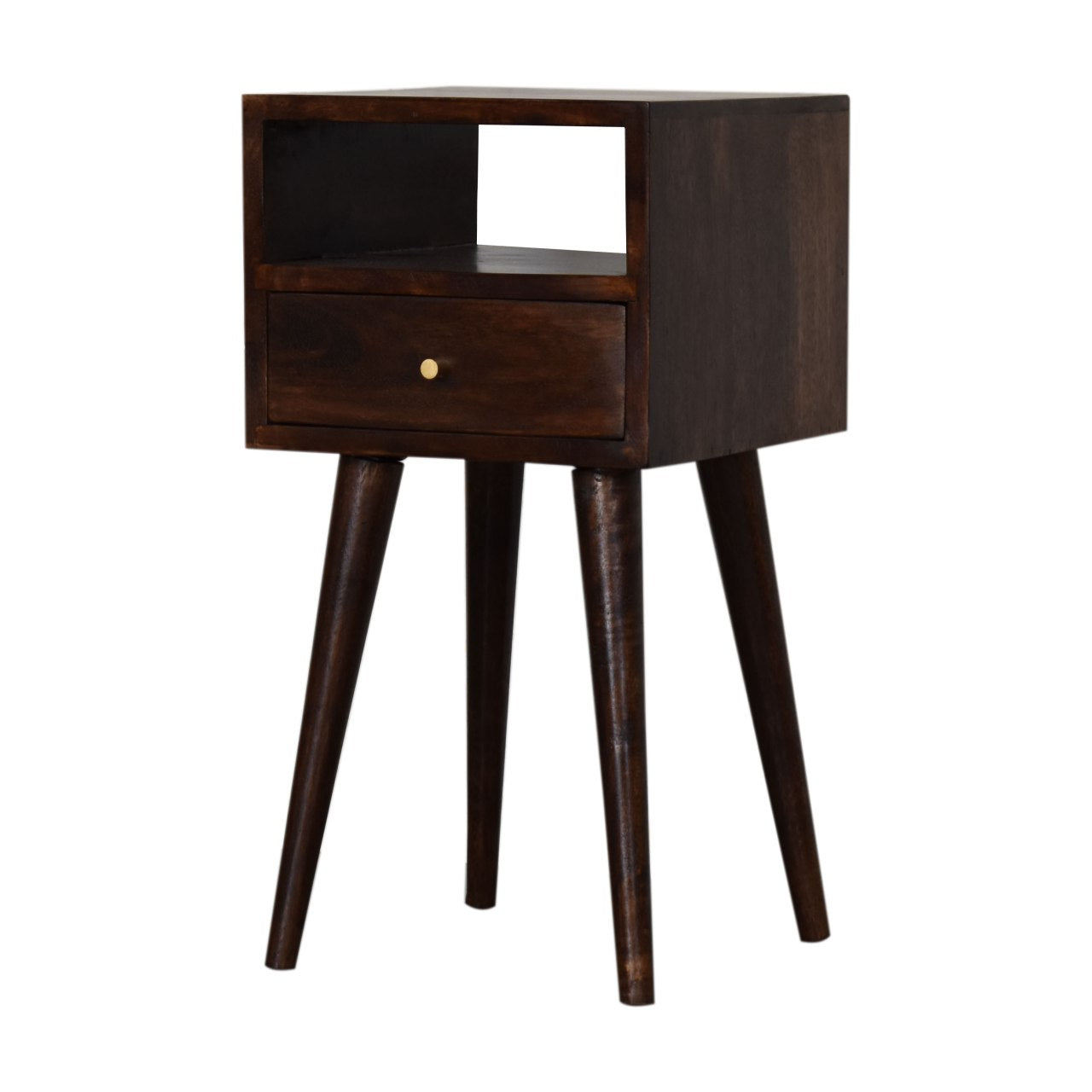 Mini Solid Wood Walnut Bedside