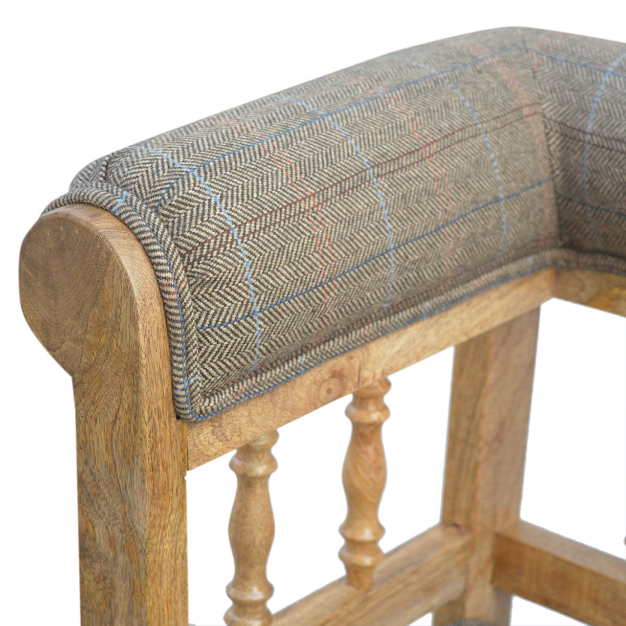 Multi Tweed Deep Button Hallway Bench by Artisan Furniture