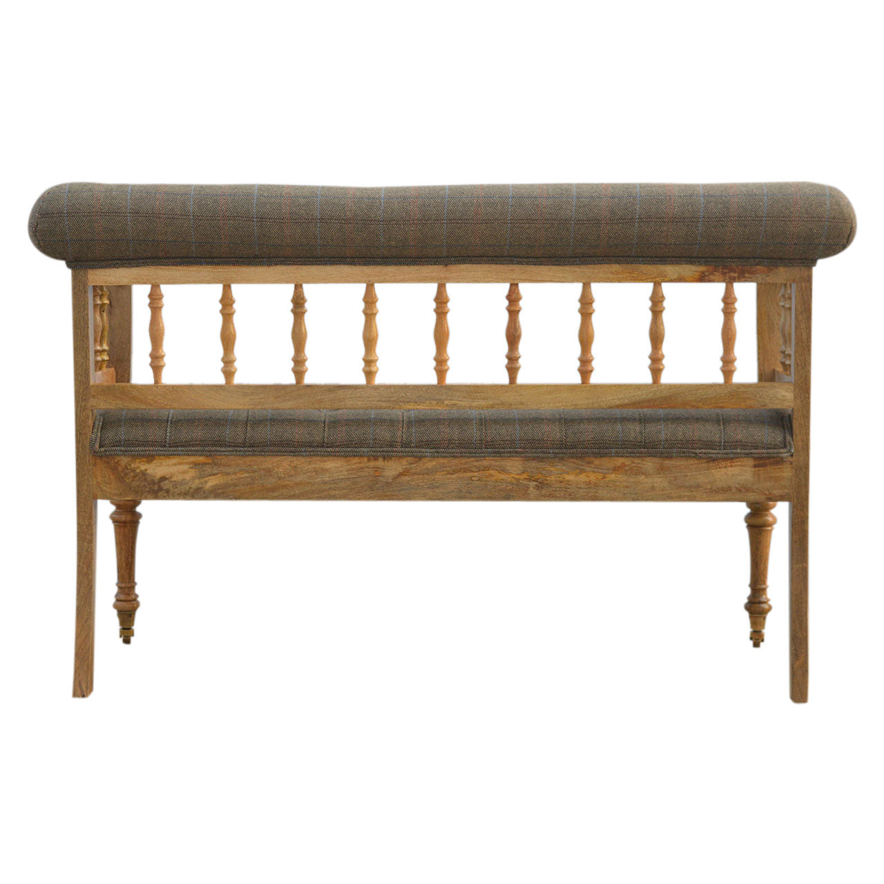 Multi Tweed Deep Button Hallway Bench by Artisan Furniture