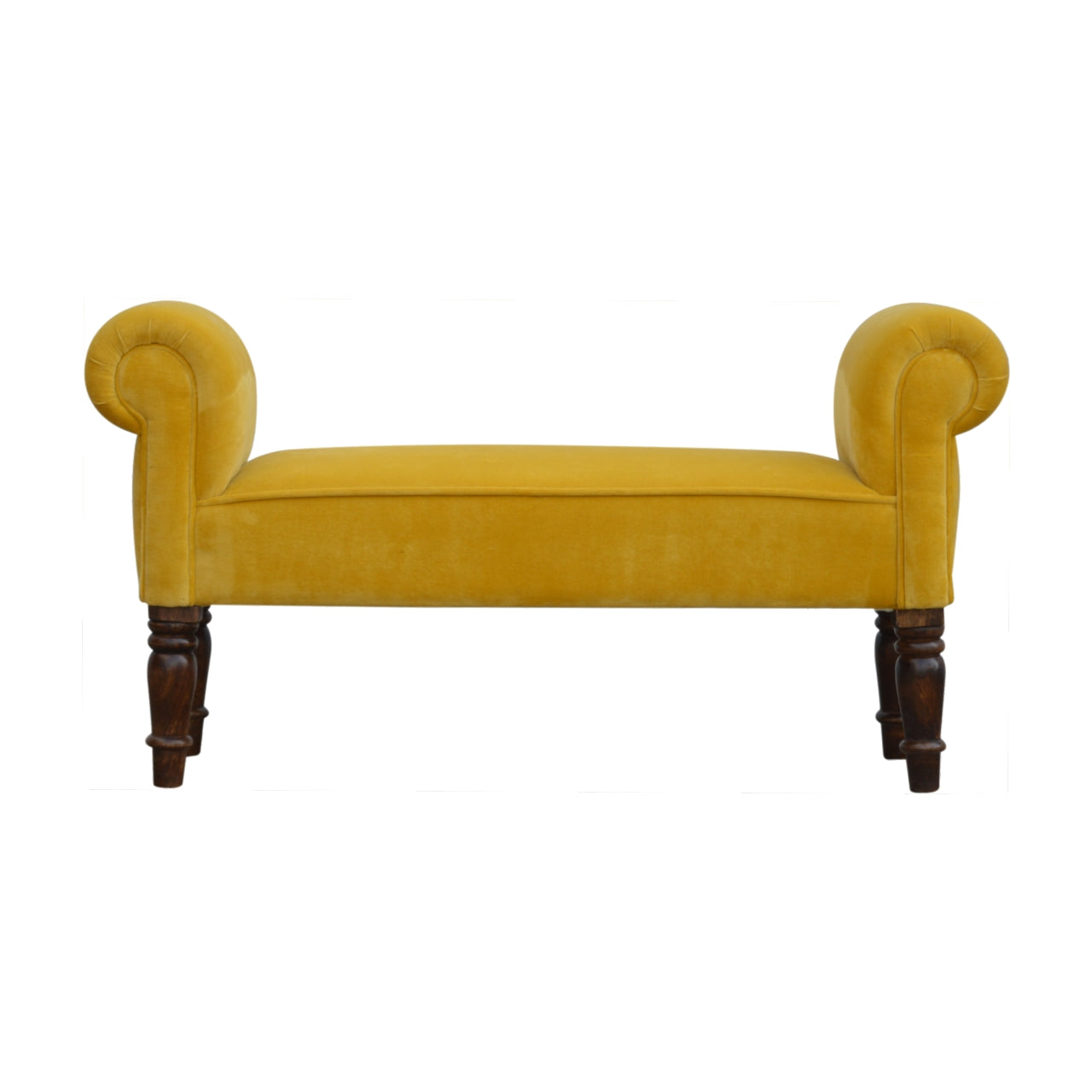 Mustard Velvet Bench by Artisan Furniture