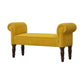 Mustard Velvet Bench by Artisan Furniture