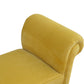 Mustard Velvet Bench by Artisan Furniture