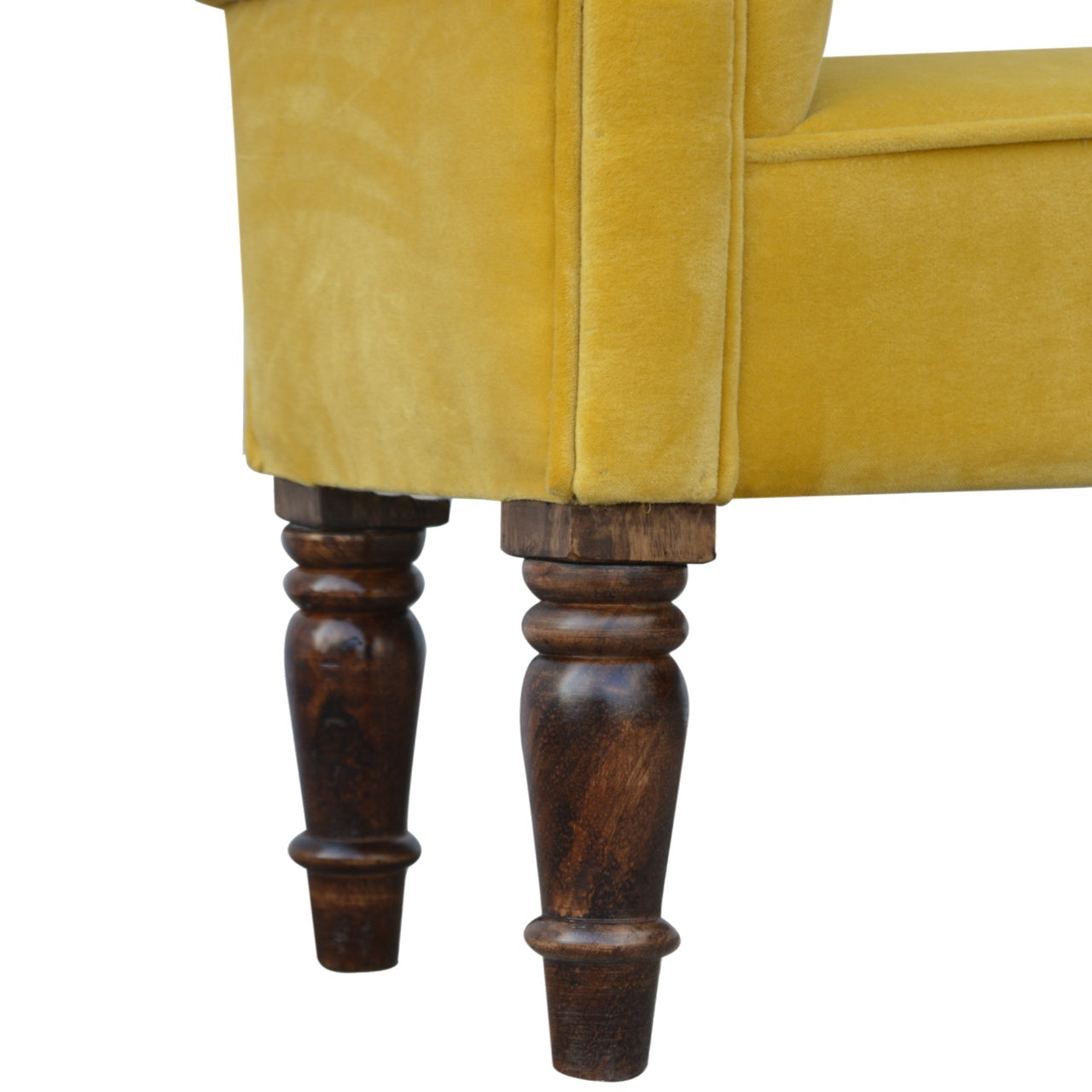 Mustard Velvet Bench by Artisan Furniture