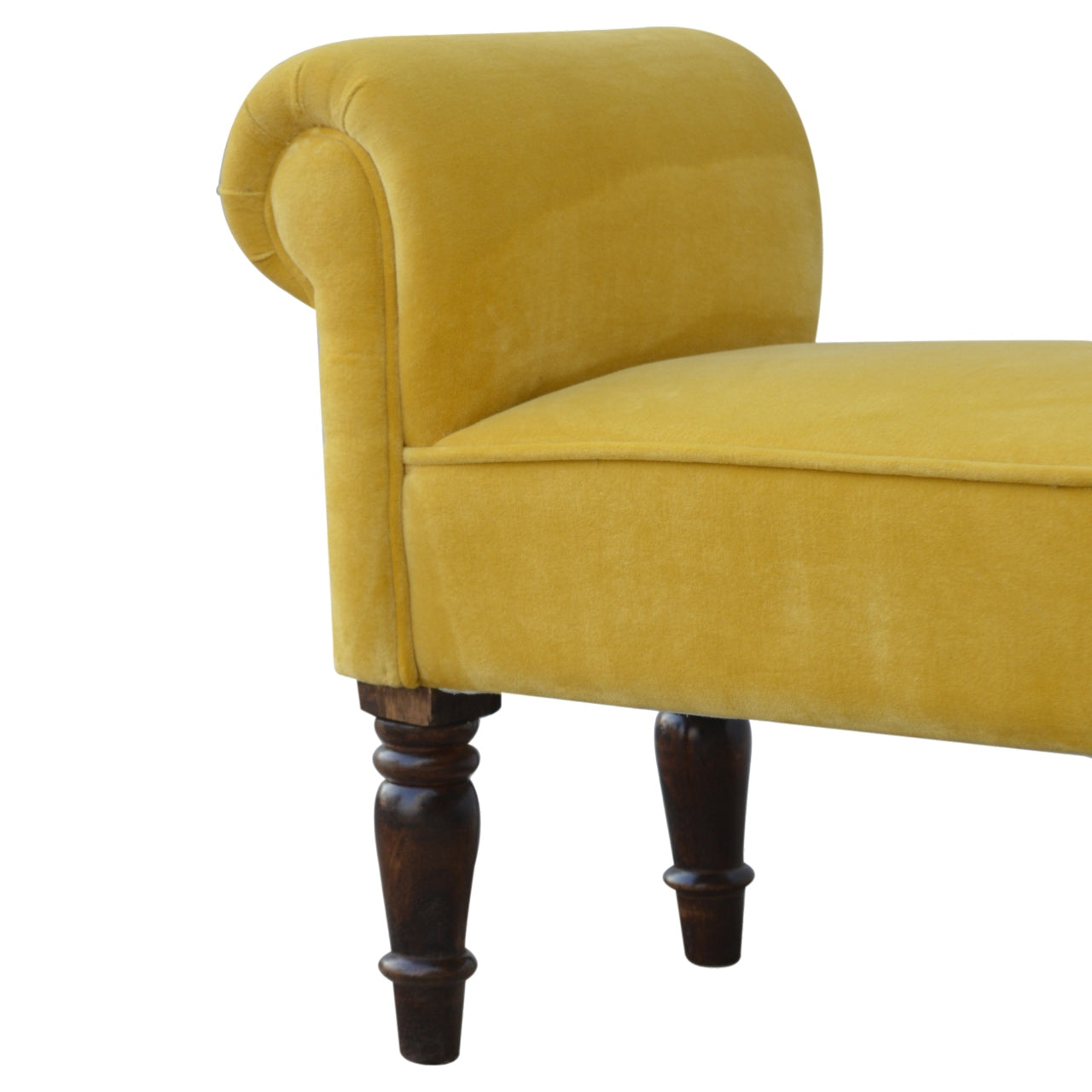 Mustard Velvet Bench by Artisan Furniture