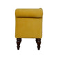 Artisan Mustard Velvet Wooden Chaise