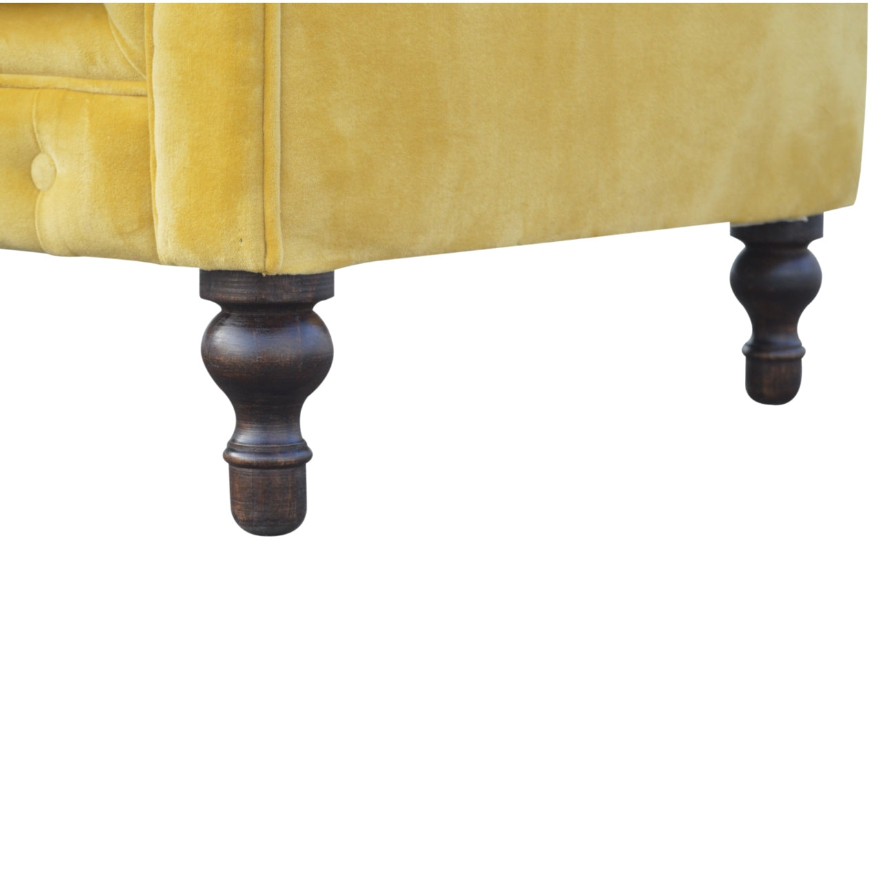 Mustard Velvet Chesterfield Sofa by Artisan Furniture