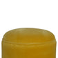 Mustard Velvet Nordic Style Solid Wood Footstool