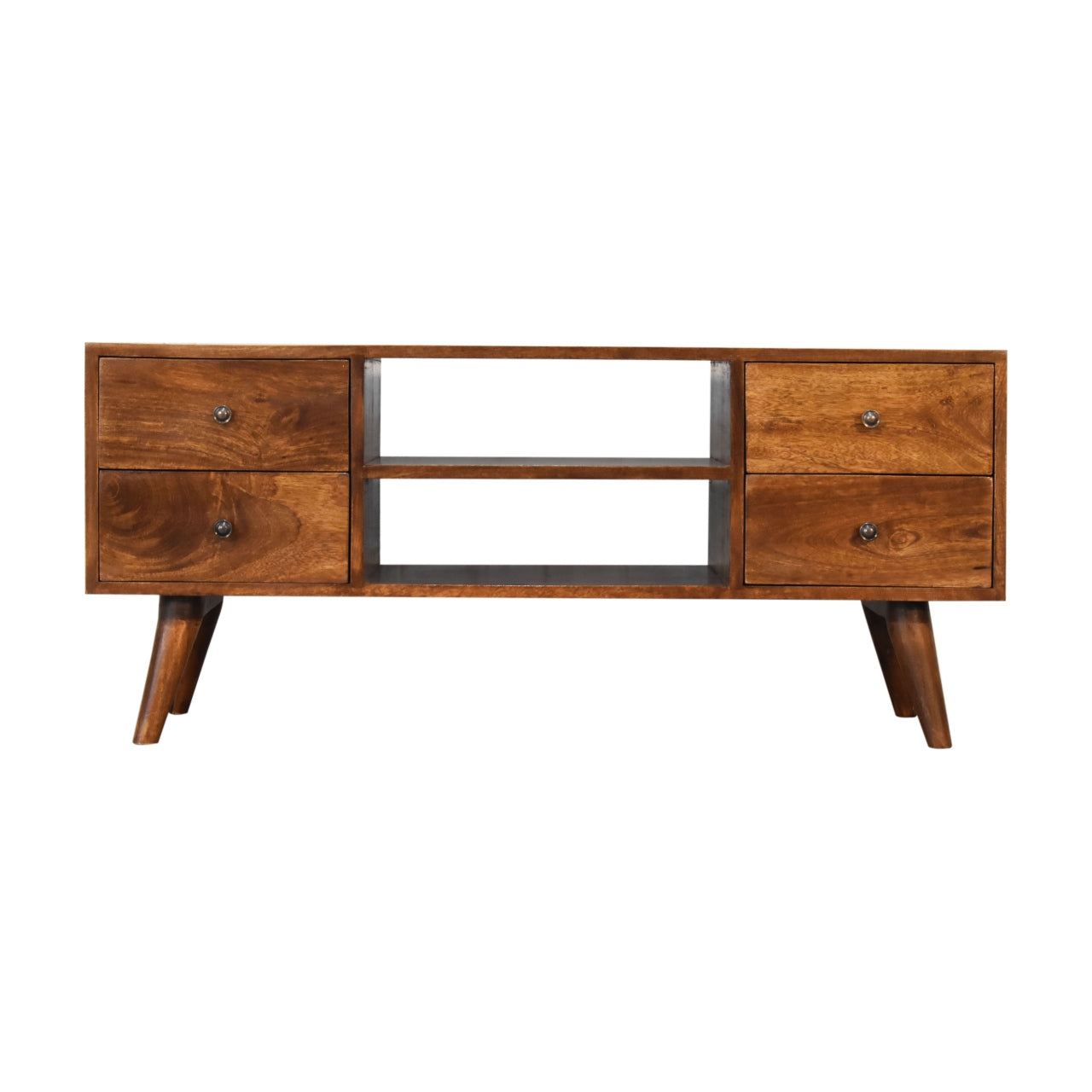 Nordic Chestnut Solid Wood Entertainment Unit