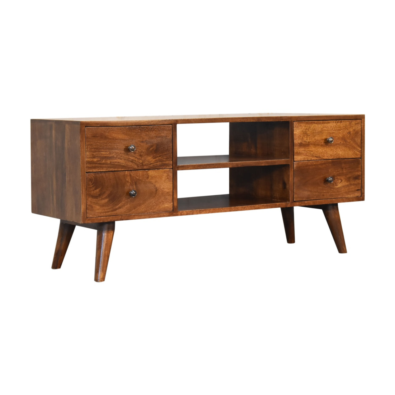 Nordic Chestnut Solid Wood Entertainment Unit