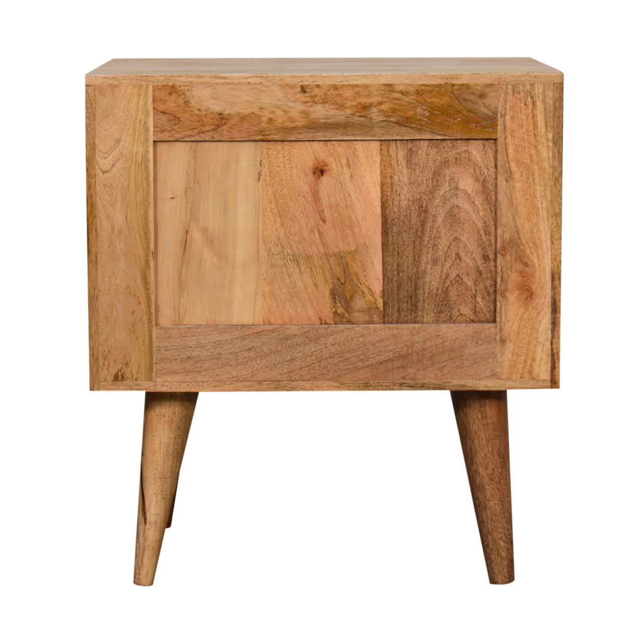 Oak-Ish Prism Solid Wood Bedside