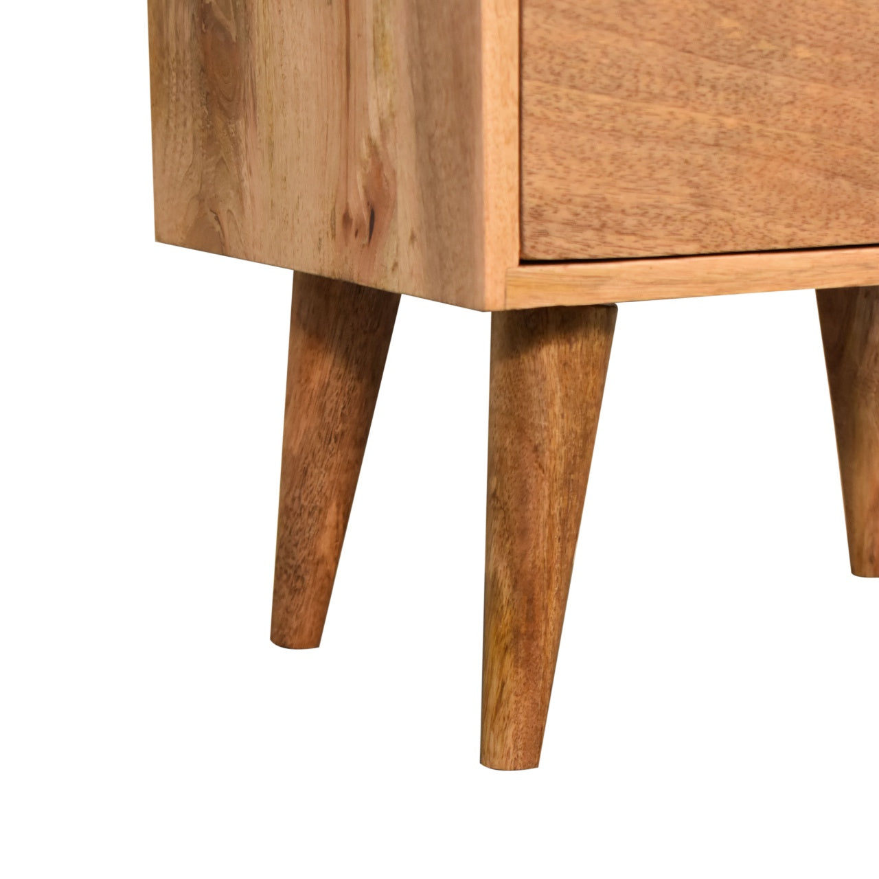 Oak-Ish Prism Solid Wood Bedside