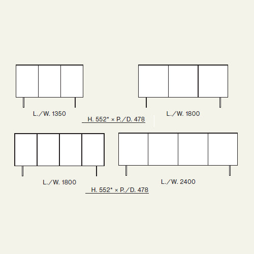 Vitro 02-23 Sideboard by Orme Design