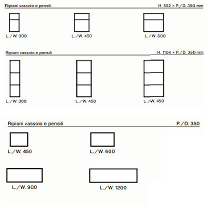 Palko 01 Complements Bookcase System by Orme Design