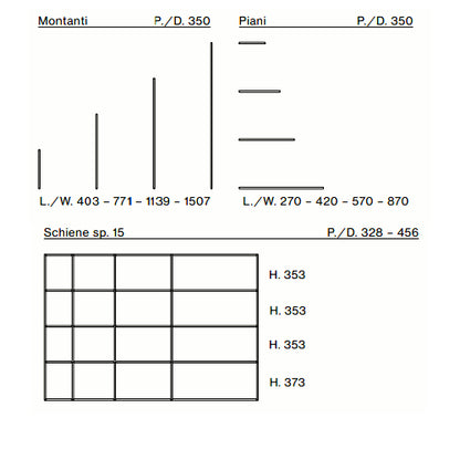 Palko 01 Complements Bookcase System by Orme Design