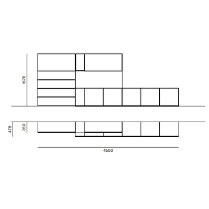 Day 10-23 Bookcase Wall Unit By Orme Design
