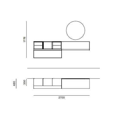 Day 10-23 Bookcase Wall Unit By Orme Design