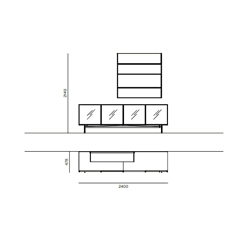 Day 11-23 Bookcase Wall Unit By Orme Design