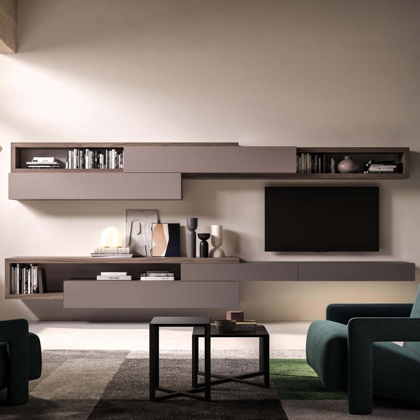 Day 12-23 Bookcase/ TV Wall Unit by Orme Design